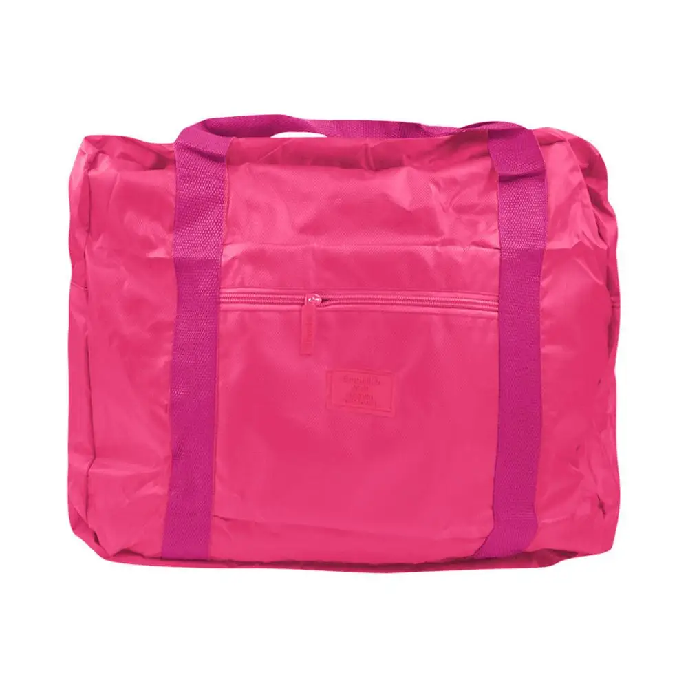 Большой Вместительный водонепроницаемый нейлоновый чехол, складные дорожные сумки для мужчин и женщин, сумка для багажа, сумка для переноски ручной клади, упаковка кубиков# C2 - Цвет: Hot Pink