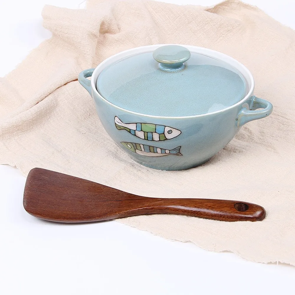 1 PC Wooden Rice Spoon Slotted Spatula Spoon Cutlery Suit Natural Wood Children's Healthy Dinnerware For Kitchen Supplies