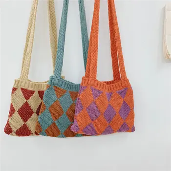 

Korean Baby Mini Purses 2020 Autumn Winter Knitting Wool Crossbody Bags for Kids Girl Small Coin Pouch Boy Purse Hand Bags