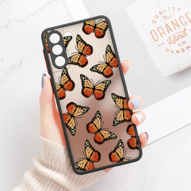 OPPO A53S Case For OPPO A9 2020 A3S A5S A12E A11 A83 A15 A52 A72 A92 A54 A55 A31 A91 A93 A94 A95 5G Butterfly Matte Cover Bumper OA66