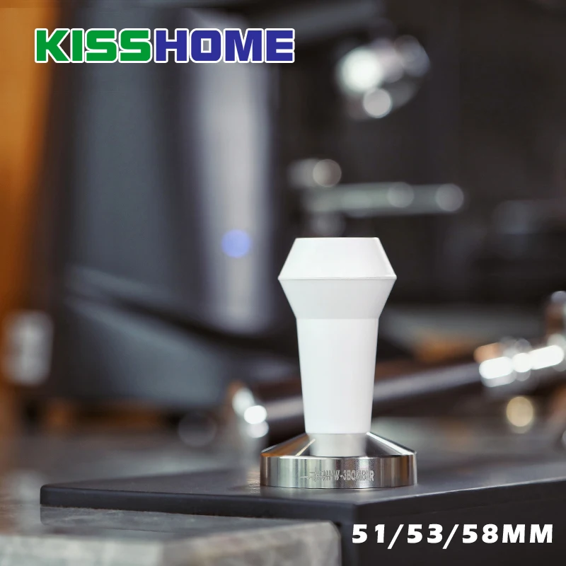 

51/53/58mm Coffee Tamper Flat Base Stainless Steel Espresso Powder Hammer Coffee Accessories For Barista Tools