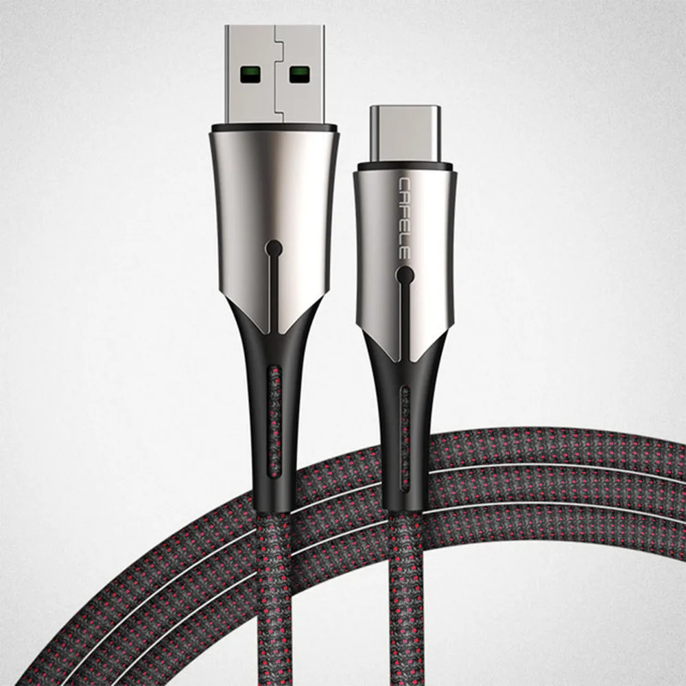 FDBRO 5A type C USB кабель для быстрой зарядки для телефонов huawei, samsung, Xiaomi, Oneplus, 100 см, цинковый сплав, кабели для синхронизации данных