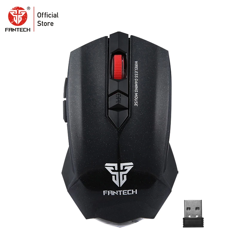 WG7BLACK FANTECH WG7 Беспроводная 2,4 ГГц мышь 2000 dpi 6 макро оптических мышей 2,4 ГГц 10 м дистанционное управление расстояние мышь геймер - Цвет: WG7BLACK