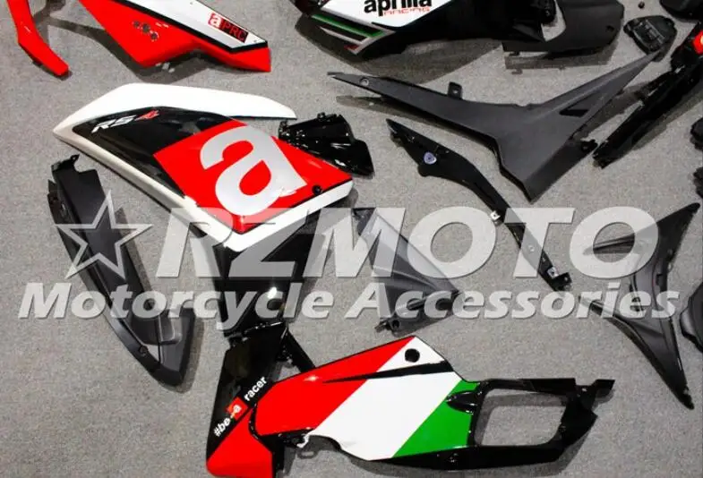 Литьевая Форма ABS полный обтекатель комплект подходит для Aprilia RS4 50 125 2012 2013 12 13 14 15 Пользовательские черный красный белый