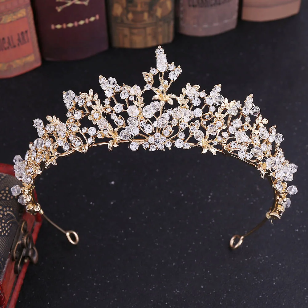 KMVEXO, модные роскошные Свадебные короны в стиле барокко с кристаллами, бусы ручной работы для невесты, диадемы, Модные королевские головные уборы, аксессуары для волос
