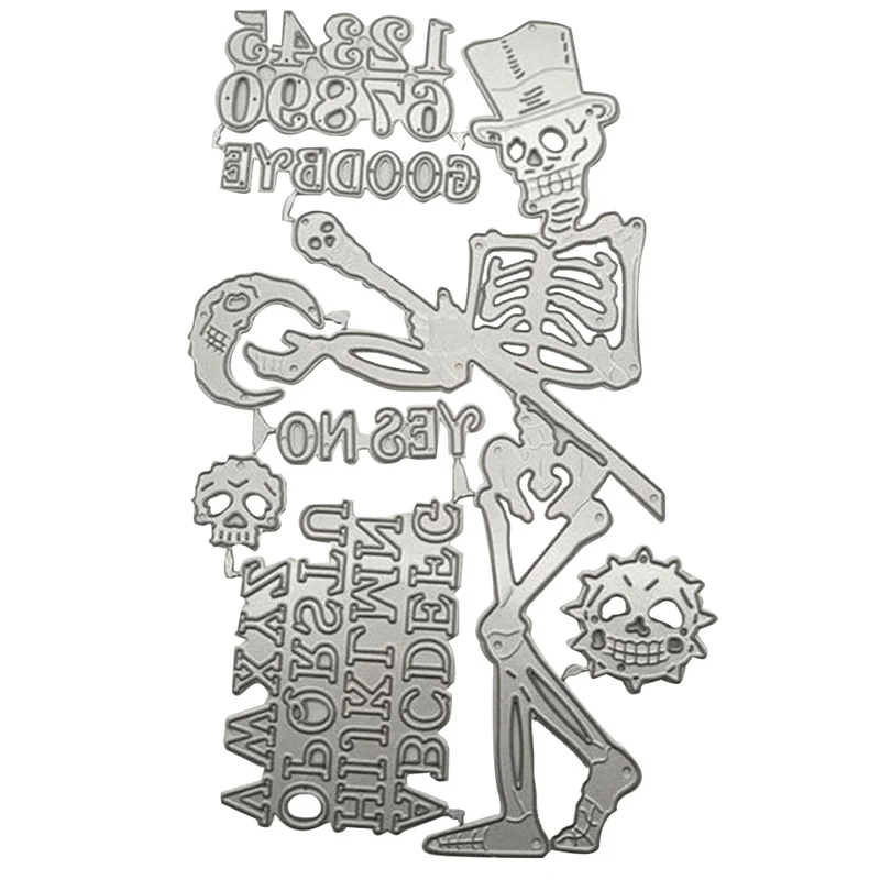 

Halloween Skeleton Metal Cutting Dies For Scrapbooking Stencil Craft Paper Knife Mould DIY Card Making Die Cut