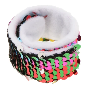 

Mermaid Slap Bracelet Reversible Charm Sequins Flip Wristband Party Favors