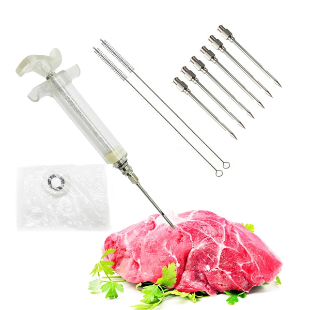 30ml Jeringuilla Grande con 1 Agujas de Acero Inoxidable para Carne y,  Inyector Salsas, Jeringa de Cocina - AliExpress