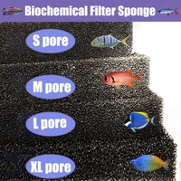 Aquarium Accessories Biochemical Cotton Filter Practical Fish Tank Pond Foam Sponge Filter Black Multiple Size S M L XL Pore 1