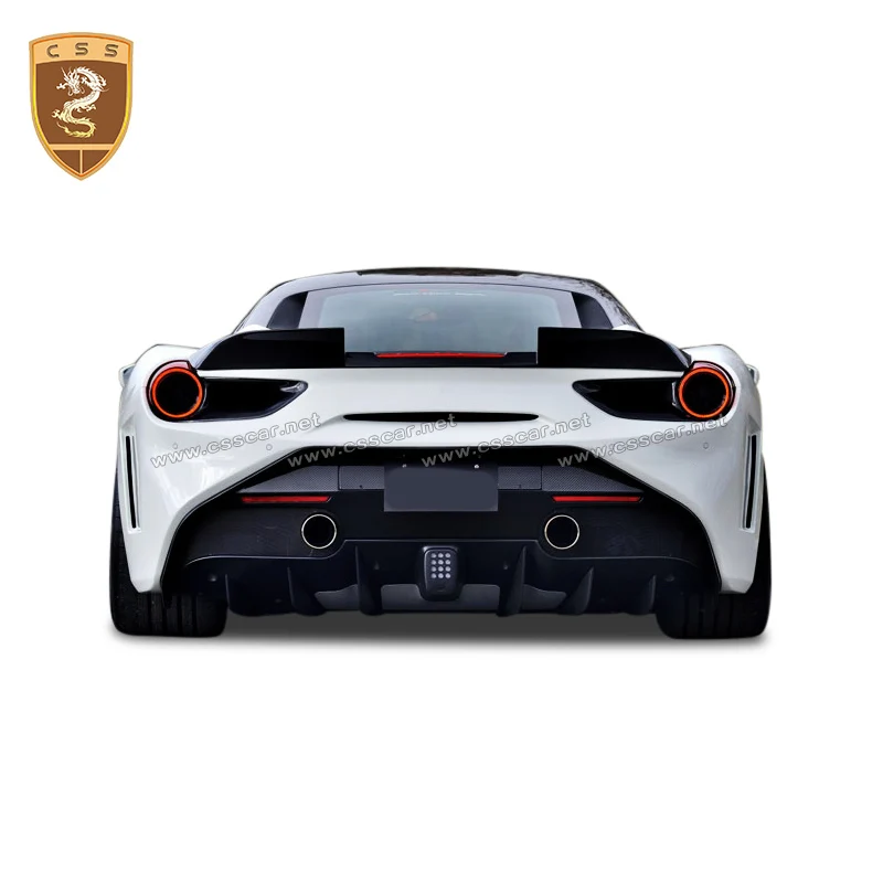 Car Styling Carbon Fiber Exterior Rear Spoiler Tail Trunk Lid Boot Wing Cover Decoration For Ferrari 488 SVR 2015-2018 | Автомобили и