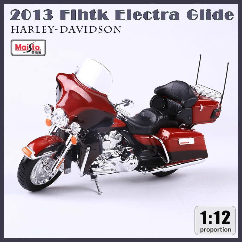 Maisto 1:12 Harley-Davidson 2013 Flhtk 일렉트릭 글라이드 시뮬레이션 합금 오토바이 모델 장난감 자동차 수집 