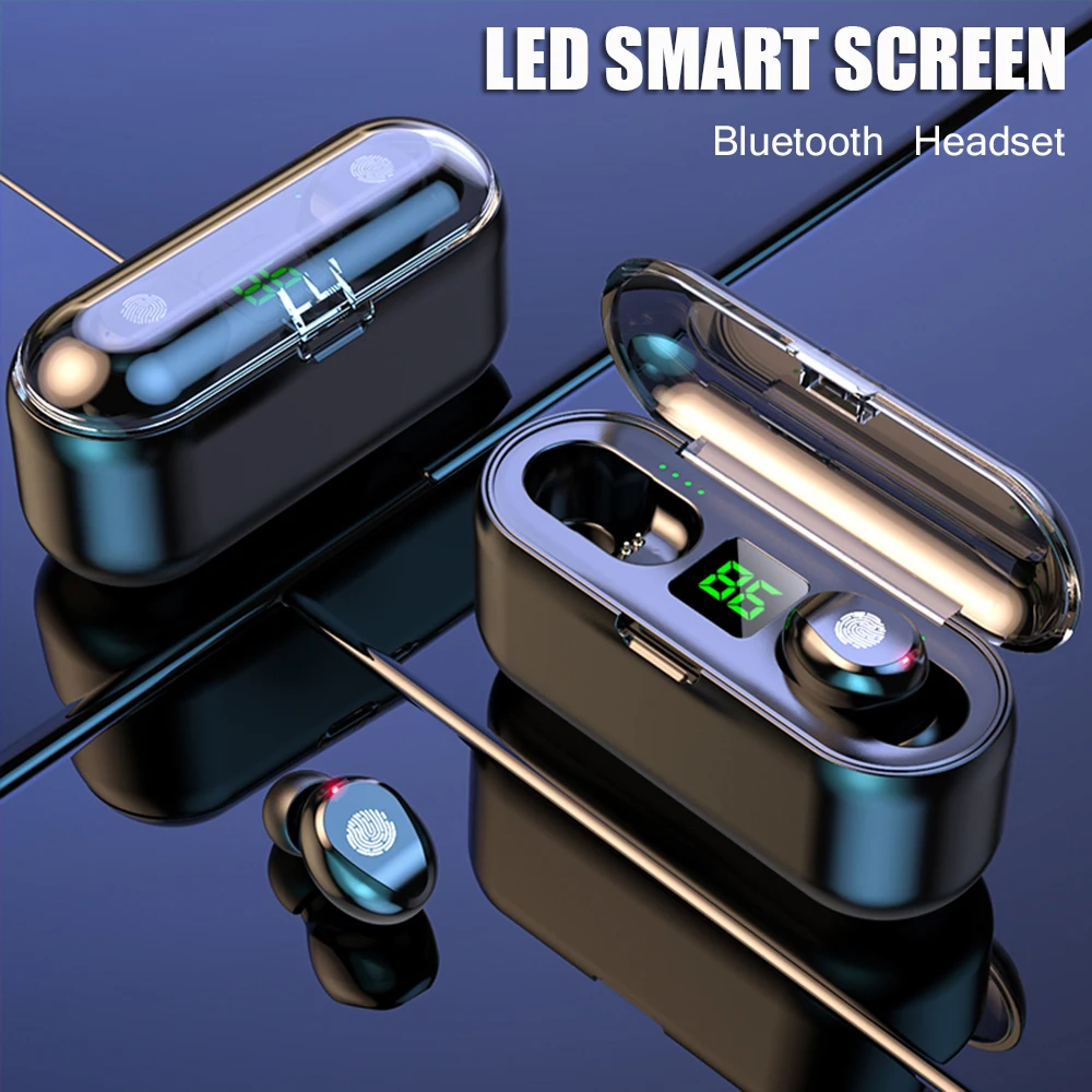 TWS 5.0 Bluetooth Earphone Wireless Headphones With Mic For iPhone Andriod Stereo LED Dispay In-ear Earbuds Sports Headset Gamer |