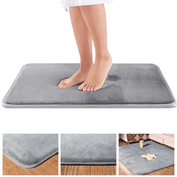 

Gray High Quality Memory Bath Mat Anti Slip Bath Rug with Strong Absorbent Machine Washable Shower Rug Kitchen Bathroom Mats H5