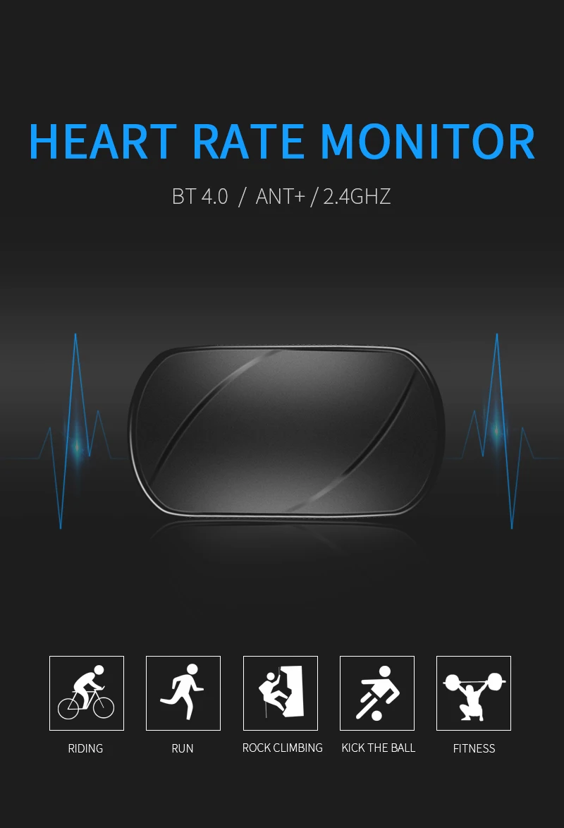 GIYO 4.0 Bluetooth Bike Computer+ Heart Rate Monitor Set,Bicycle Computer Heart Rate Sensor For Phone Ipad Bicycle Speedometer