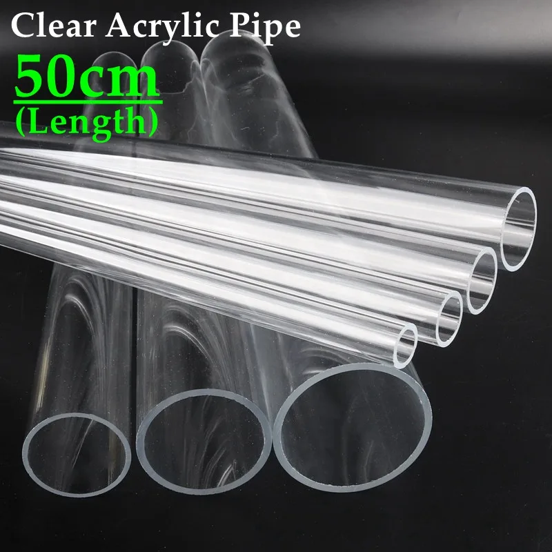 2pcs 50cm Outer Dia.16-110mm Transparent Acrylic Tube Plexiglass Pipe Aquarium Fish Tank Organic Glass Industry Tubes OEM | Дом и сад