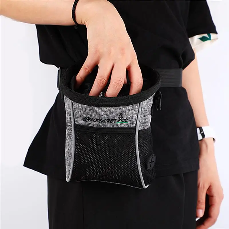 Bolsa de adiestramiento de gran capacidad para perros y cachorros, cebo de alimentación, aperitivos, bolsa de cinturón, cubo resistente al desgaste, duradero