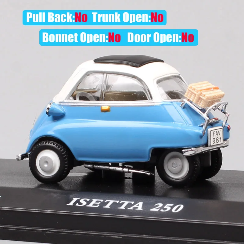 Cararama мини милые классические 1/43 весы Isetta 250 автомобиль пузыря литые Автомобили Модель для маленьких мальчиков подарки миниатюрные 1955