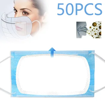 

50pcs Disposable Non-woven Mask Filter Pad for Kids Adult Face Mouth Mask Gasket Replacement Universal Protective Breathable Pad