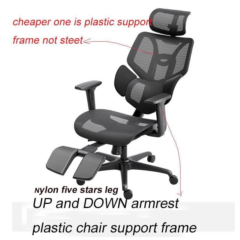 Description Picture 2 of item3D Support Wasit A Legroom Boss Ergonomic Mesh Grid Office Armchair Furniture Sillas De Oficina Ergo Gaming Chair with Footrest