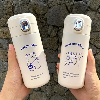 

Cartoon Stick Figure Animal Stainless Steel Thermoses Leakproof Seal Outdoor Portable Large Capacity Vacuum Flasks for Men Women
