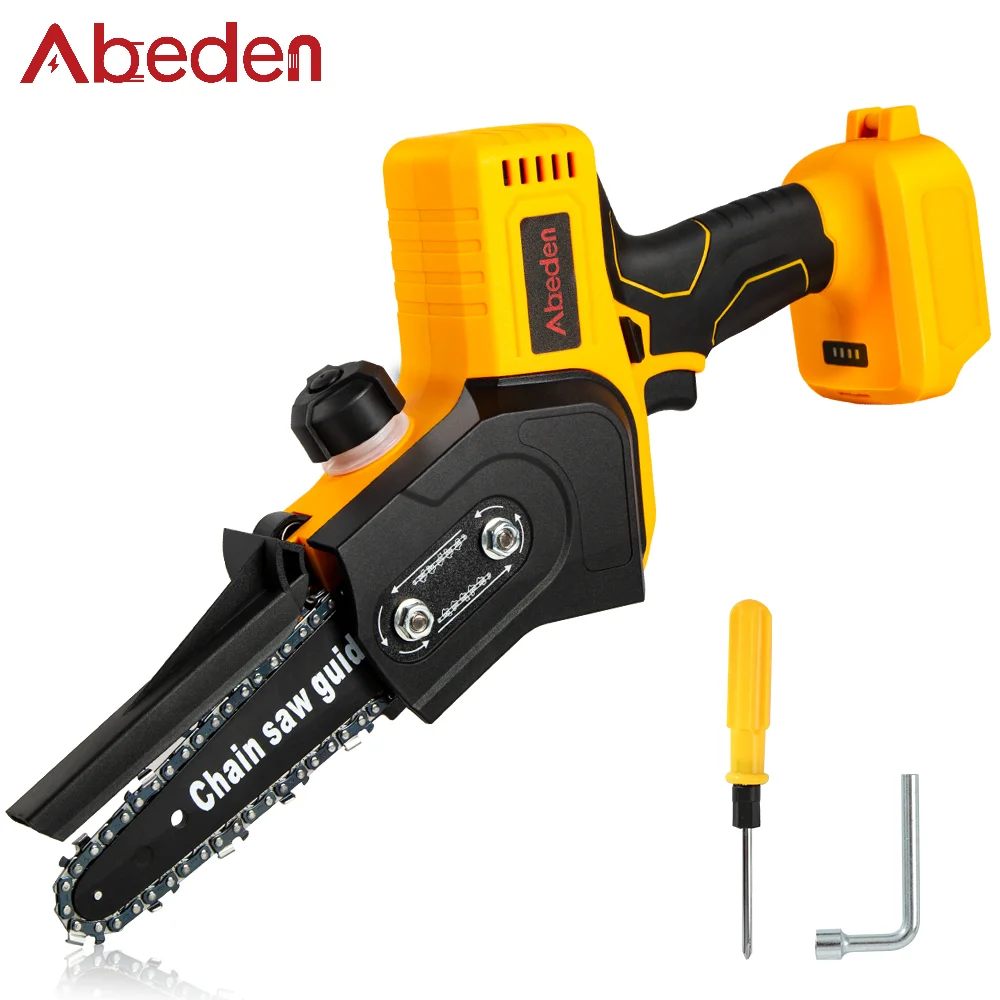 Abend 4inch Electric Mini Chainsaw Wood Cutters Rechargeable Garden Logging Saw Logging Tool