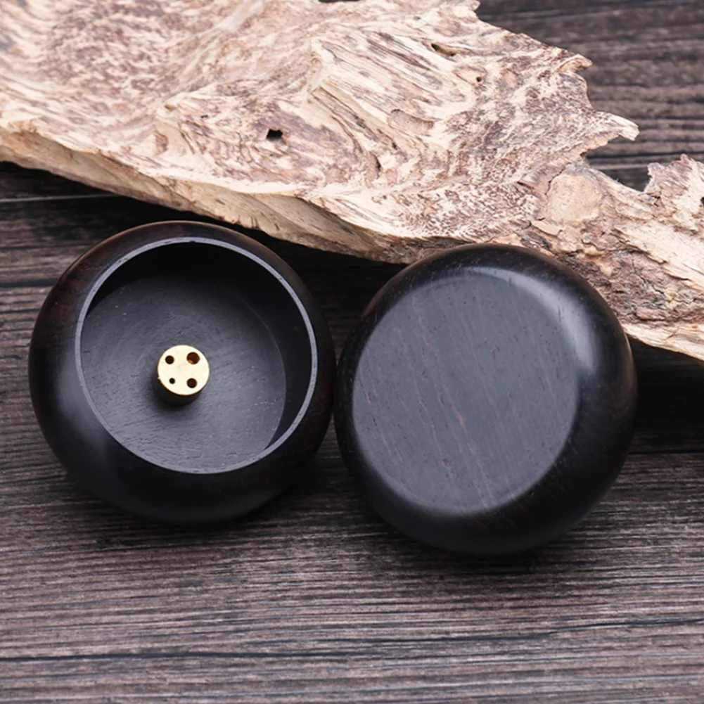 Pentagram Home Furnace Buddha Stick Holder Aromatic Burner Durable Yin Yang Round Incense Cone Plate Practical Wood Catcher