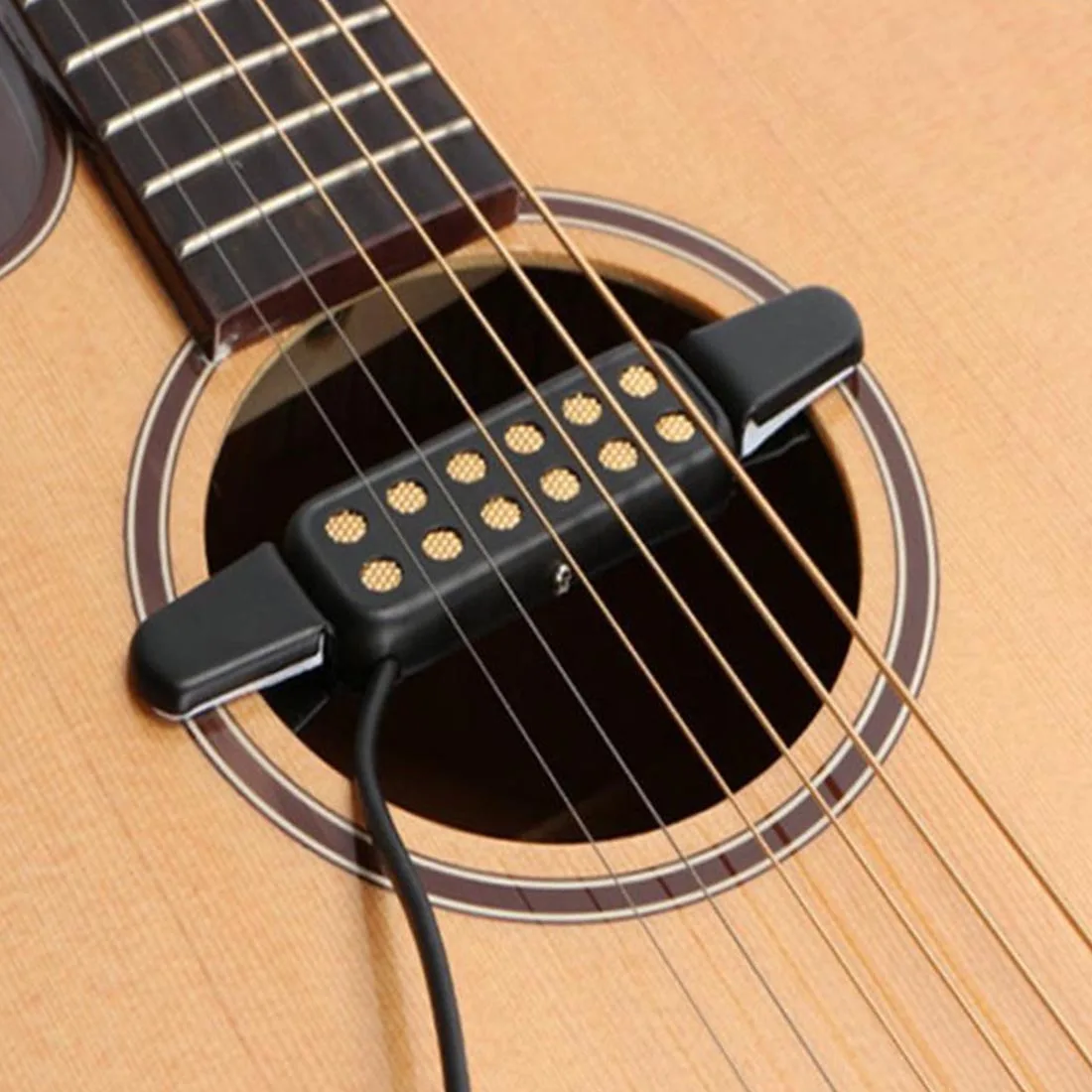Магнитный датчик звукоснимателя с регулятором громкости звука аудио кабель Части гитары Акустическая гитара звуковое отверстие звукоснимателя