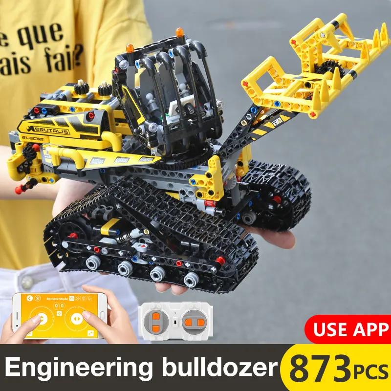 RC APP control Technic грузовик автомобильный конструктор совместимый с лего 42094 гусеничный погрузчик набор детская машинка из конструктора модель игрушки Рождественский подарок