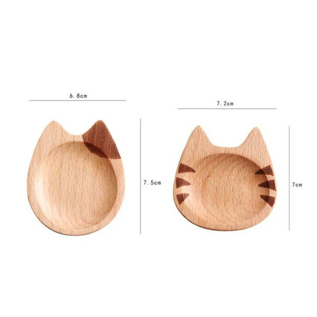 Wooden Cat Coffee Coasters 6