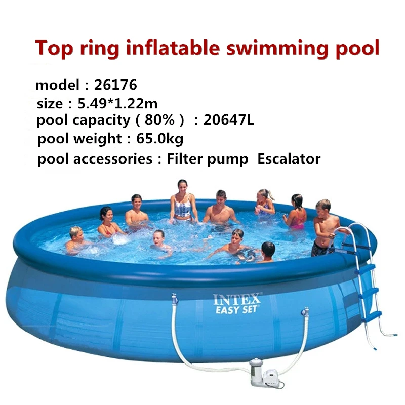 ventaja lección Detectar Intex-piscina inflable grande para adultos, piscina de juegos gruesa,  plegable, para niños _ - AliExpress Mobile