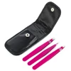 3 PCS/Set Eyebrow Tweezers Stainless Steel Point Tip/Slant Tip/Flat Tip Hair Removal Makeup Tools Accessory with Black Bag Case 6