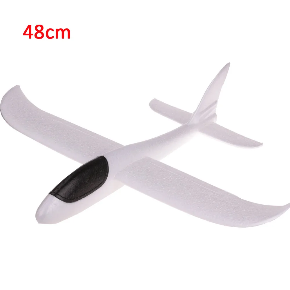 48cm-White Детские игрушки «сделай сам» самолет из пеноматериала ручной бросок самолет Летающий планер самолет вертолеты летающие модели самолетов самолет игрушка для детей игры на открытом воздухе - Цвет: 48cm-White