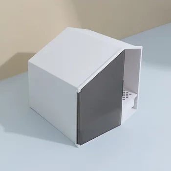 

Simple Modern Semi Closed ABS Cat Litter Basin L-Shaped Sand Control Corridor Drawer Type Deodorant Anti Splash Pet Supplies