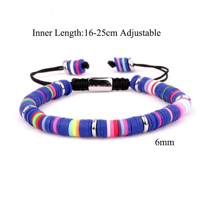 New Design Women Beads Jewelry Bracelet Polymer Clay Beaded Macrame Bracelet For Women - Image 3