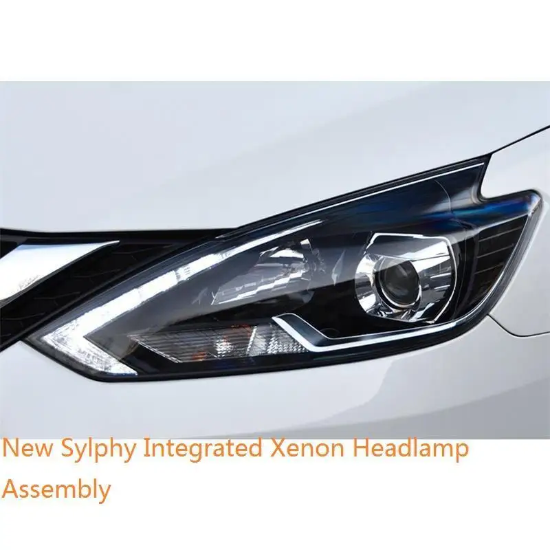 MODEL A Дневные наружные Assessoires Automovil лампы для укладки Drl светодиодные ходовые фары автомобильные фары в сборе 16 17 18 для Nissan Sylphy - Цвет: MODEL A