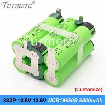 

4s 18650 Battery 3400mAh 6800mAh ncr18650b 12.6v 16.8v 21v battery for screwdriver shurik shura battery 3s 4s 5s Soldering 2020