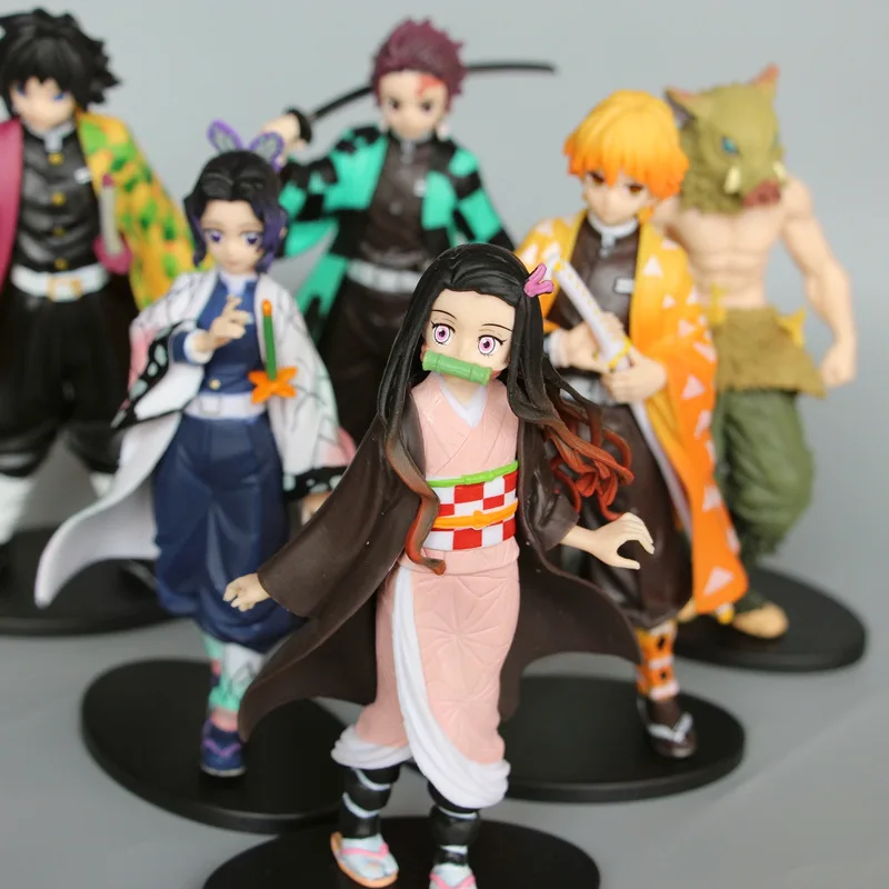1 шт. Аниме Фигурка рассекающего демонов Kimetsu No Yaiba экшн-фигурка Kamado Tanjirou Nezuko ПВХ