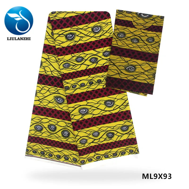 LIULANZHI 4 ярдов шифоновые ткани африканские+ 2 ярдов принты имитированные принты шелковые ткани африканские кружевные ткани ML9X83-97