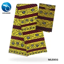 LIULANZHI 4 ярдов шифоновые ткани африканские+ 2 ярдов принты имитированные принты шелковые ткани африканские кружевные ткани ML9X83-97