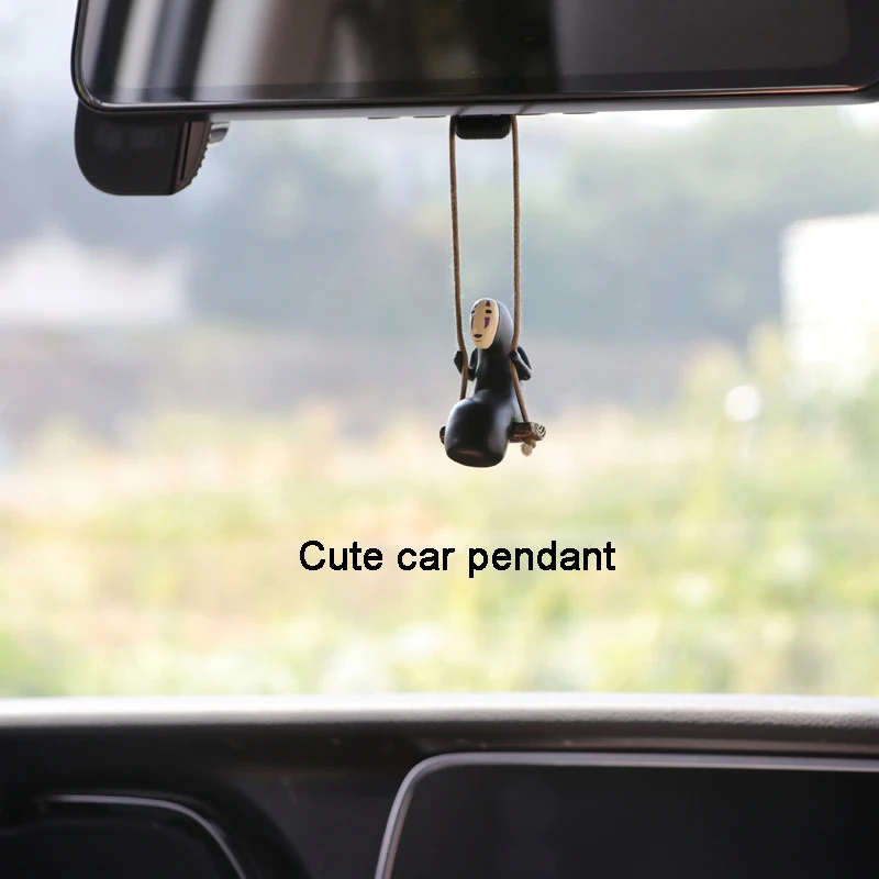 

Car decoration pendant cartoon anime cute faceless man car accessories indoor rearview mirror decoration pendant