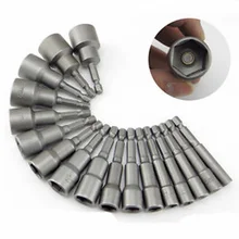 5/6/9 шт. 1/4 шестигранный, Магнитный Гайка разъем ведущего колеса метрические Ударные Набор сверл 6-19 мм