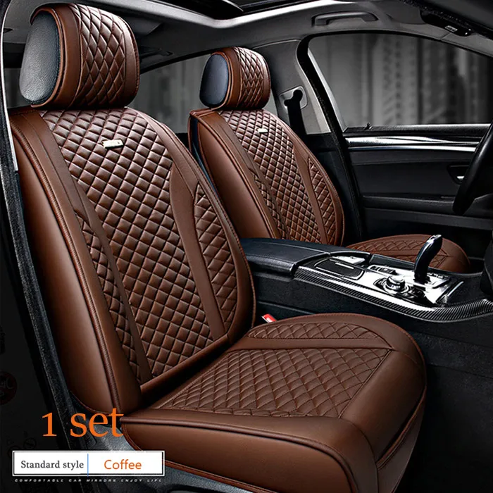 Coffee 01 Стиль Авто сиденья для Mazda Axela 2/3/6 CX-4 CX-5 CX-7 CX-9 подходит для большинства Водонепроницаемый универсальные автокресла чехлы на сиденья - Название цвета: Coffee 01