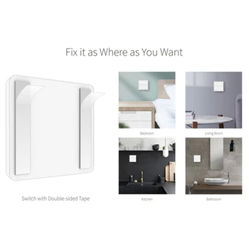 

Tuya Smart Home ZigBee Wireless Free Sticker 4-way Panel Scene Button Switch UK Smart Electronics Home Automation Modules