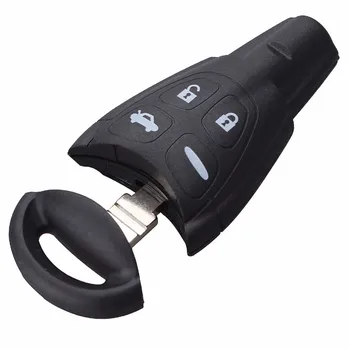 

Wilongda 4 Buttons Car Replacement Remote Control Key Fob Shell Button with Battery Key Case Cover With Blank For SAAB
