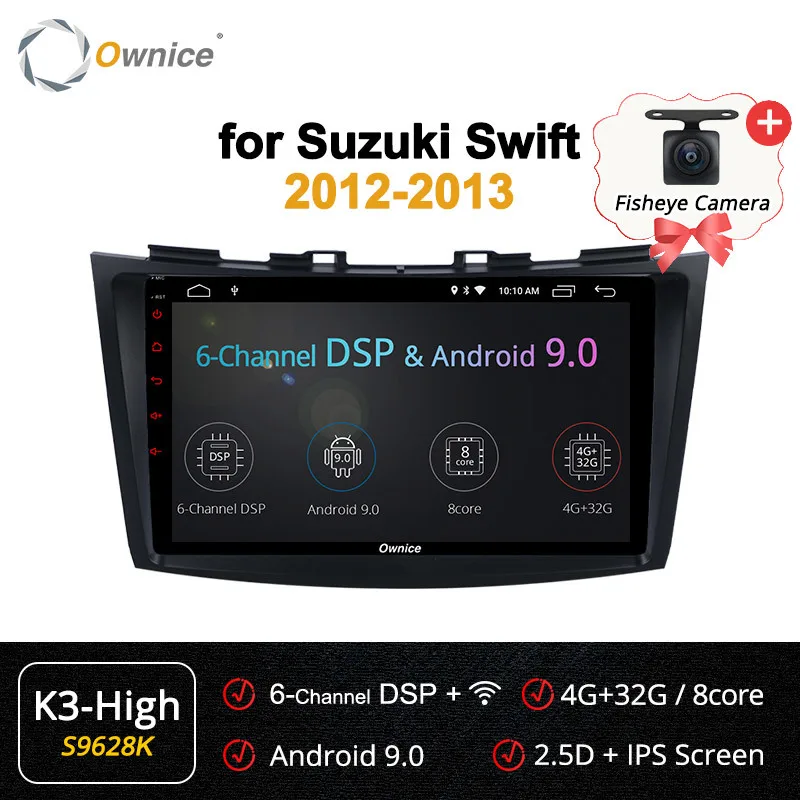 Ownice K6 K5 K3 Android 9,0 мультимедийный плеер для Suzuki Swift 2012 2013 автомобильный Dvd Gps навигатор система радио головное устройство стерео