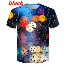 

Men Short Sleeve 3D Printing T Shirt Raindrop Pattern T-shirt Personality Casual Short Sleeve Cool Slim T-Shirts