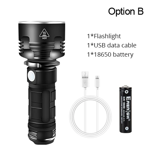 Ультра яркий XHP70.2 мощный перезаряжаемый светодиодный светильник-вспышка L2 Lanterna тактический фонарь с батареей 18650 или 26650, походный светильник - Испускаемый цвет: Option B