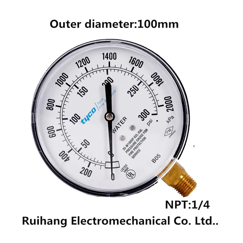 Датчик пожарного давления Tyco 35-W1005P-02L-XUL 300PSI/2000KPA