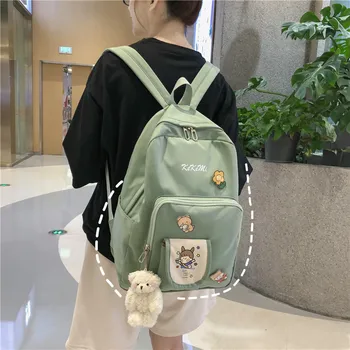 

Waterproof nylon Women Backpacks College Junior High School Bags for Teenage Girls Student Bookbag Travel mochilas mujer 2020