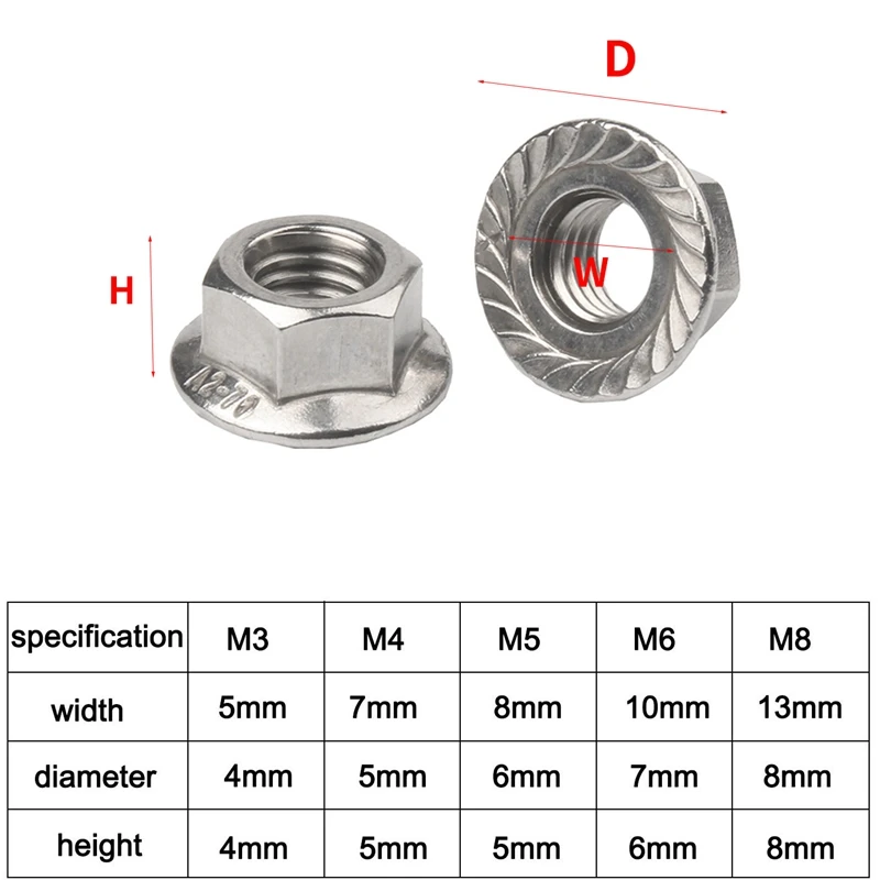 385Pcs Flange Nut Assortment Lock Nut Kit M3 M4 M5 M6 M8 Stainless Steel Hex Nylon Insert Locknut Acorn Nuts Mufti-Functional Ha